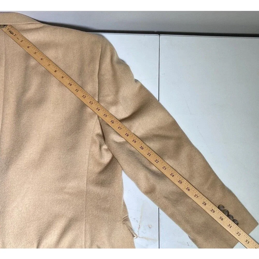 Jos A Bank 100% Camel Hair Sport Coat Mens 48R Blazer Jacket Tan Two Button VTG